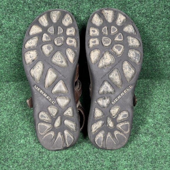 Merrell Bracken Brown Leather Fisherman Slingback Sandals Size 10 Men’s main image 4